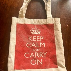 Keep Calm and Carry On Canvas Bag